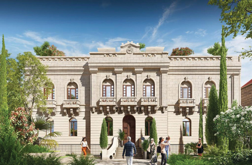  A FUTURE LUXURY hotel in the house of Ethiopian Empress Taytu Batul in central Jerusalem (photo credit: RENDERING BY FEIGIN ARCHITECTS)