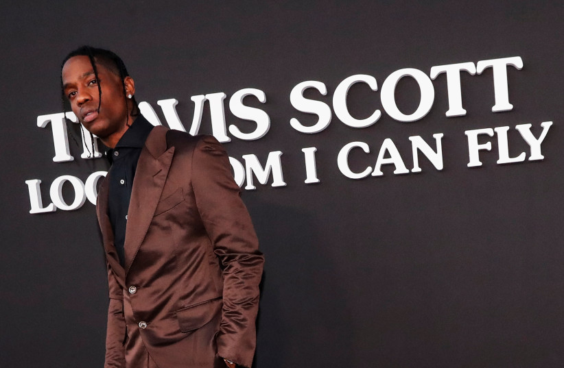  Travis Scott attends the premiere for the documentary "Travis Scott: Look Mom I Can Fly" in Santa Monica, California, US, August 27, 2019. (photo credit: REUTERS/MARIO ANZUONI)
