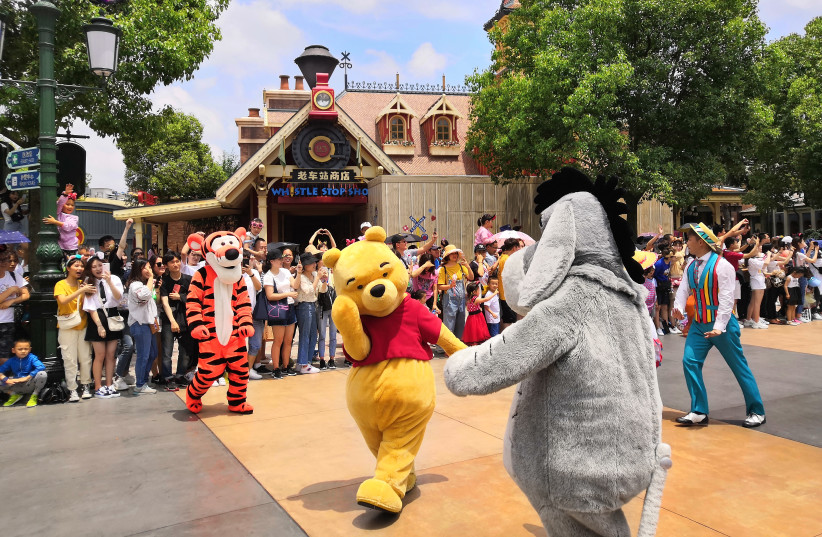  Pooh with Tigger and Eeyore at the Shanghai Disney Resort in 2019. (photo credit: Wikimedia Commons)