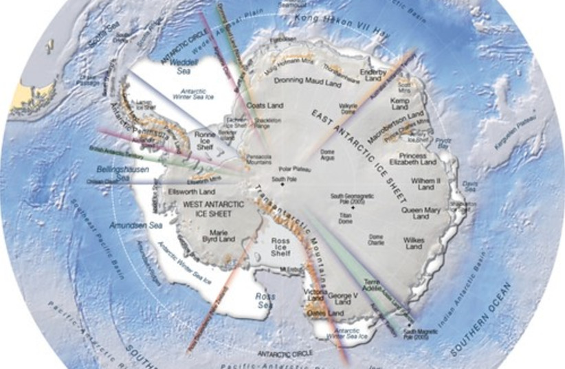  Antarctica, topography and bathymetry (topographic map) (credit: FLICKR)