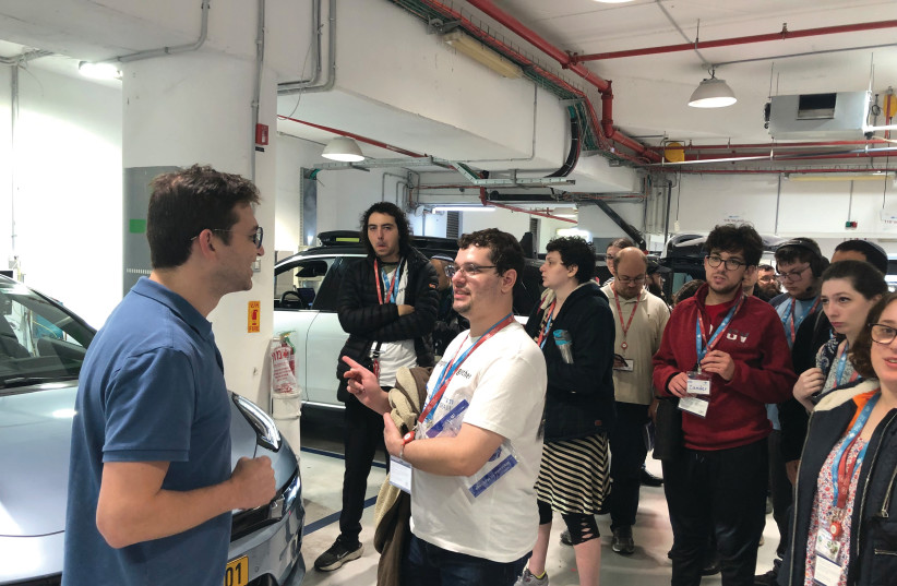  MEMBERS OF the Taglit-Birthright group visit the Mobileye offices, earlier this month.  (credit: HOWARD BLAS)