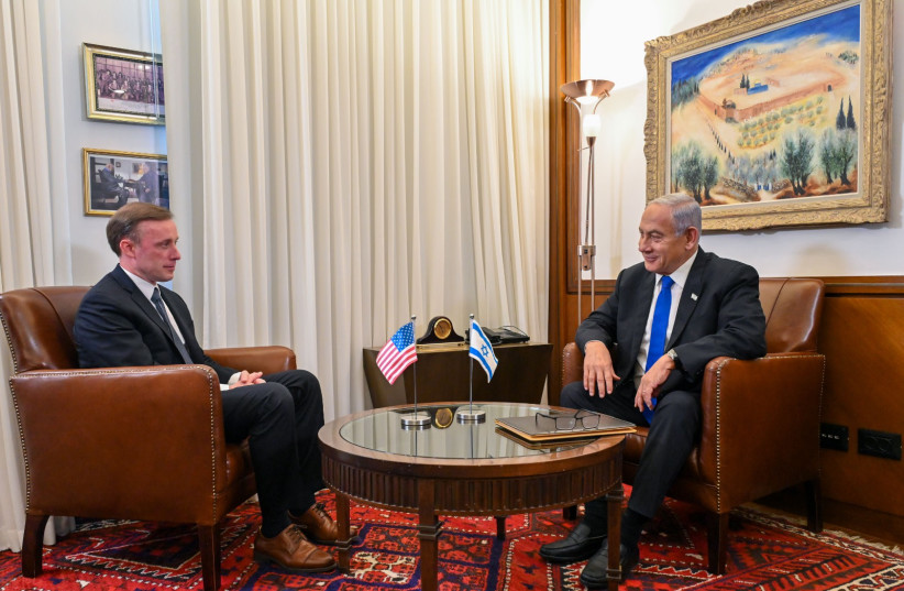  US Security Advisor Jack Sullivan meets with Prime Minister Benjamin Netanyahu. (photo credit: KOBI GIDEON/GPO)