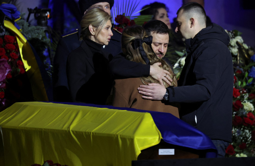  Memorial ceremony for Ukrainian interior minister, his deputy and officials who died in helicopter crash (credit: REUTERS)