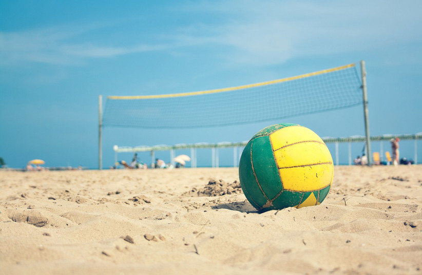 Beach volleyball (Illustrative). (photo credit: Wikimedia Commons)