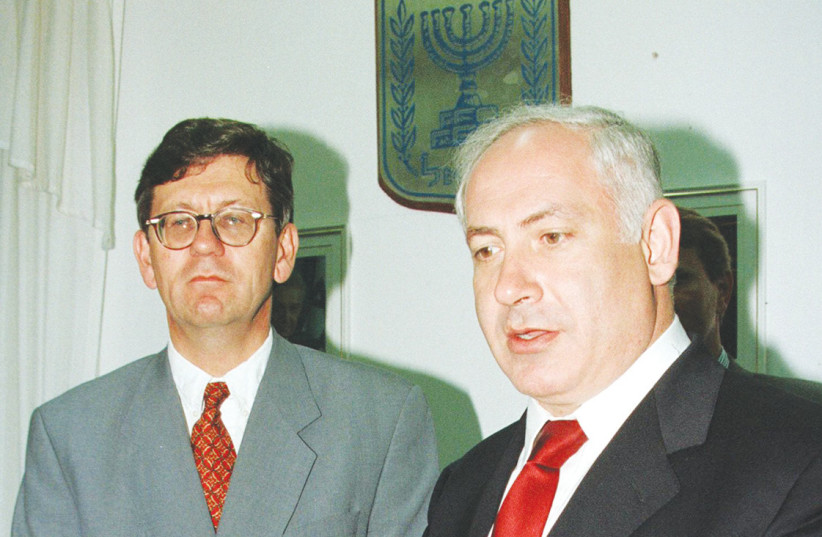 PRIME MINISTER Benjamin Netanyahu meets then-Norwegian foreign minister Bjorn Tore Godal in Tel Aviv, in 1997. There was a time in recent memory when Norway was an honest broker in the region, says the writer. (photo credit: REUTERS)