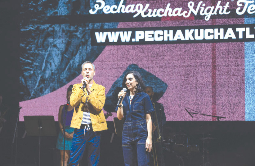  PECHA KUCHA co-artistic directors Anat Safran and Itay Mautner. (photo credit: Haim Yafim Berlbet)