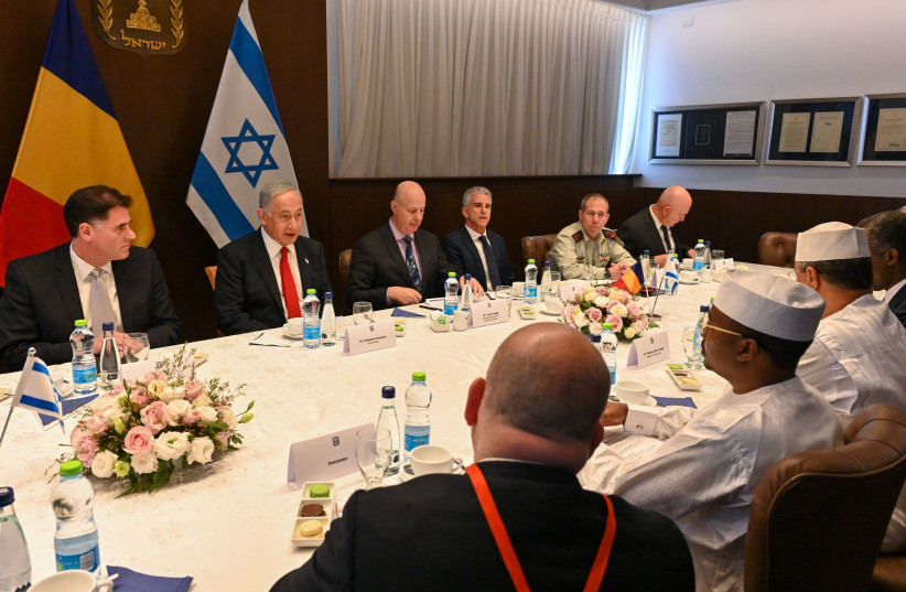 Meeting of Chadian President Mahamat Deby and Israeli Prime Minister Benjamin Netanyahu in Jerusalem. (credit: KOBI GIDEON/GPO)