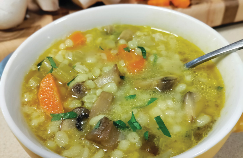  Mushroom barley soup (credit: HENNY SHOR)