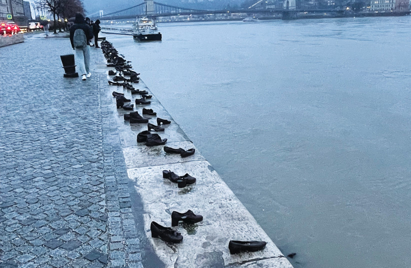  A MEMORIAL TO Jews murdered on the banks of the Danube. (credit: LAURI DONAHUE)