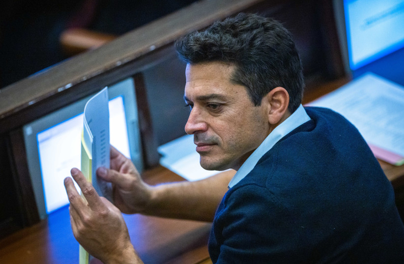  Likud Party member Amichai Chikli during a vote in the assembly hall of the Knesset, the Israeli parliament in Jerusalem, on December 28, 2022. (photo credit: OLIVIER FITOUSSI/FLASH90)