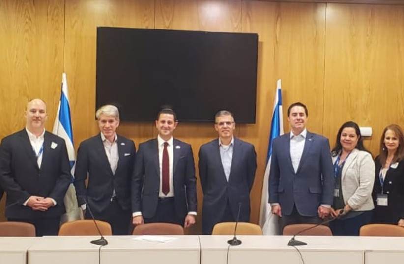  MK Ohad Tal with the AIPC delegation on February 8, 2023 (photo credit: MK OHAD TAL'S OFFICE)