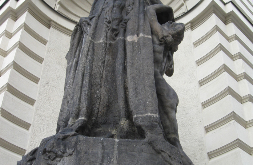  THE MAHARAL saw coercion as essential to the Jewish worldview: Sculpture of him by Ladislav Saloun, Prague. (photo credit: Wikimedia Commons)