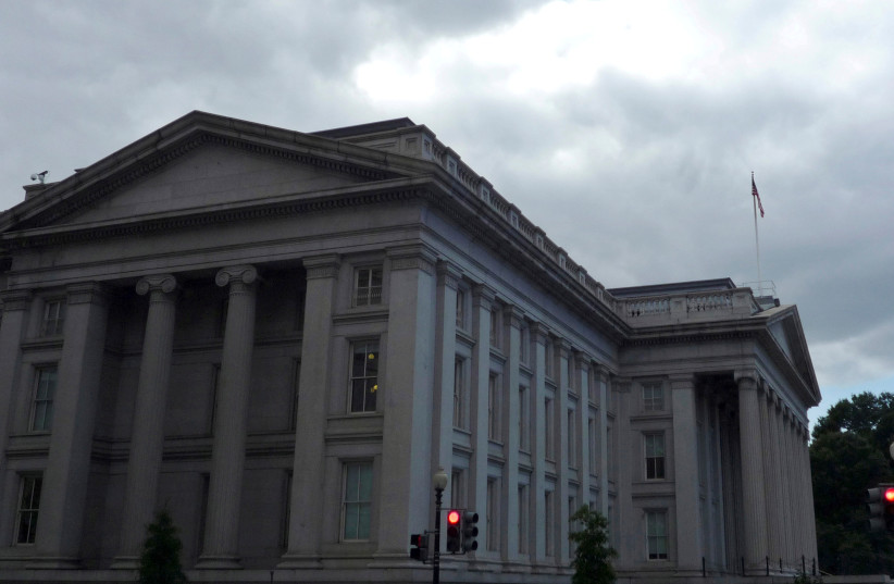 The US Treasury building is seen in Washington, September 29, 2008. (credit: REUTERS/JIM BOURG/FILE PHOTO)
