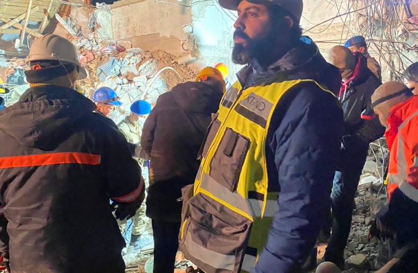 The delegation to Turkey was comprised of representatives from Magal Security Systems, Polaris Solutions, and XTEND, each of which brought its most modern technology to detect and rescue life beneath the ruins. (credit: Xtend's team)