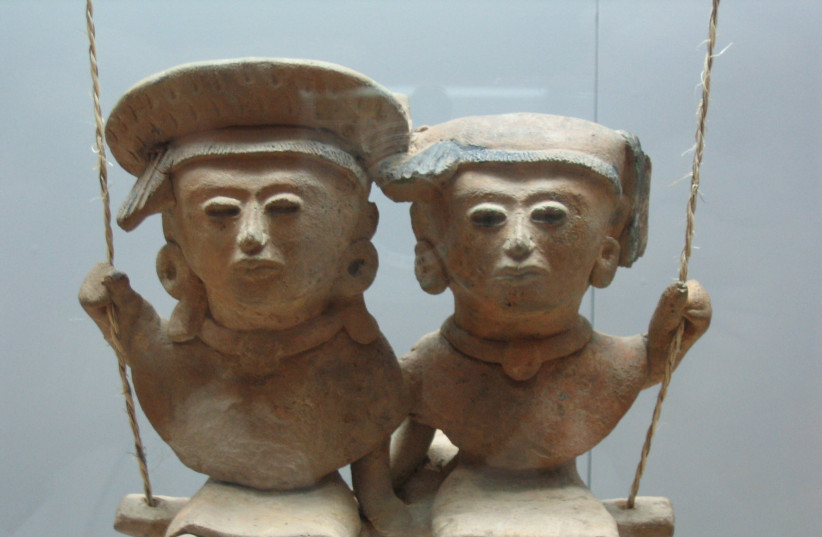 Classic period sculpture at the Museum of Anthropology in Xalapa, Veracruz (photo credit: MAURICE MARCELLIN/PUBLIC DOMAIN/VIA WIKIMEDIA COMMONS)
