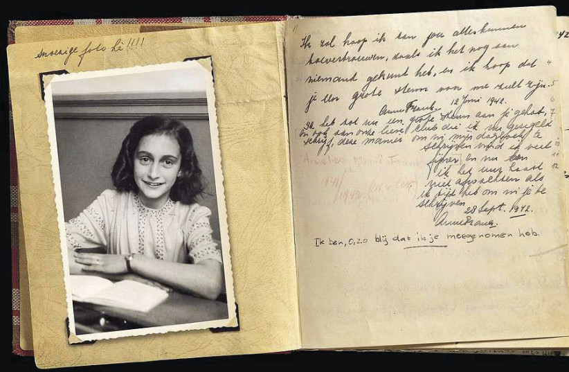  ORIGINAL, DIARY of Anne Frank, 1942. (credit: PICRYL)