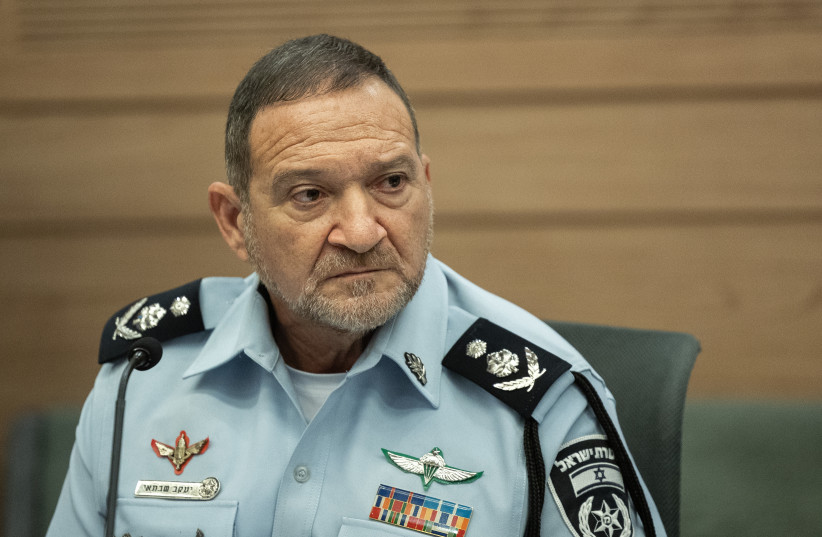  Chief of Police Kobi Shabtai at a special committee in the Knesset, the Israeli parliament in Jerusalem, on December 14, 2022. (credit: YONATAN SINDEL/FLASH90)