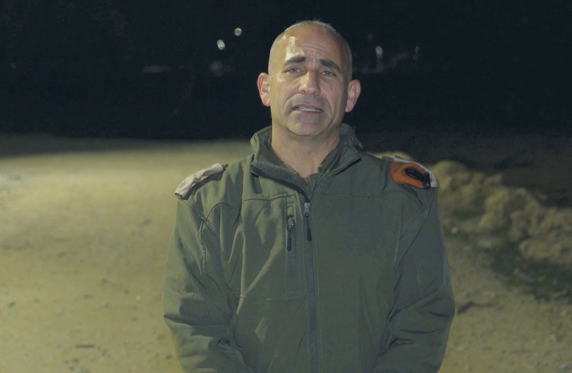  COLONEL (RES.) Golan Vach, mission commander from the IDF Home Front Command, speaks in this still shot from an IDF video, as he and his delegation set out for the rescue mission in Turkey. (photo credit: IDF/Reuters)