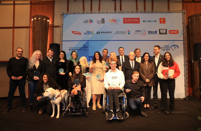 All the winners of the awards for the outstanding Paralympic athletes of 2022. (photo credit: Nadav Holtzman)
