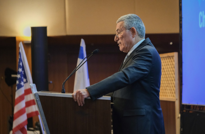  Photos of Jewish Agency Chairman Doron Almog speaking at the Conference of Presidents of Major American Jewish Organizations on Thursday in Jerusalem (photo credit: Amit Elkayam)