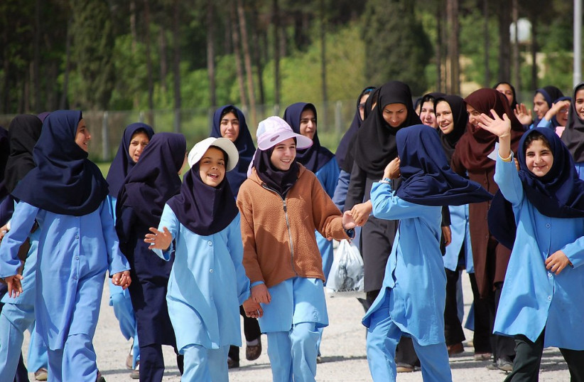 A group of schoolgirls in Iran. (credit: FLICKR)