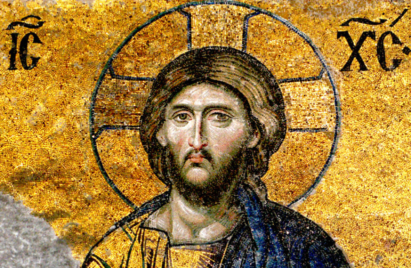 Jesus Christ - detail from Deisis mosaic, Hagia Sophia, Istanbul (credit: EDAL ANTON LEFTEROV/CC BY-SA 3.0 (https://creativecommons.org/licenses/by-sa/3.0)/VIA WIKIMEDIA)