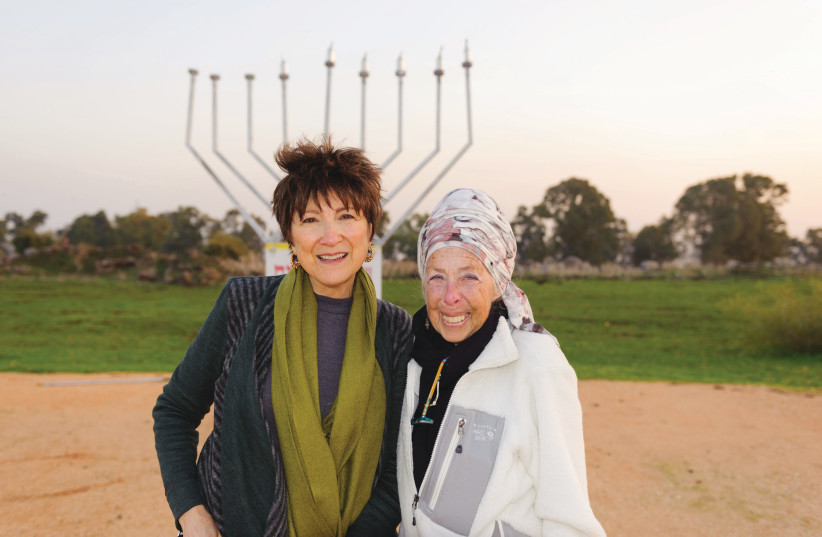  FOUNDERS LAYA SAUL JACKSON (R) and Chaya Barth Shechter at the future site of the Children’s Museum of the Galilee.  (photo credit: Efrat Moskivitz)