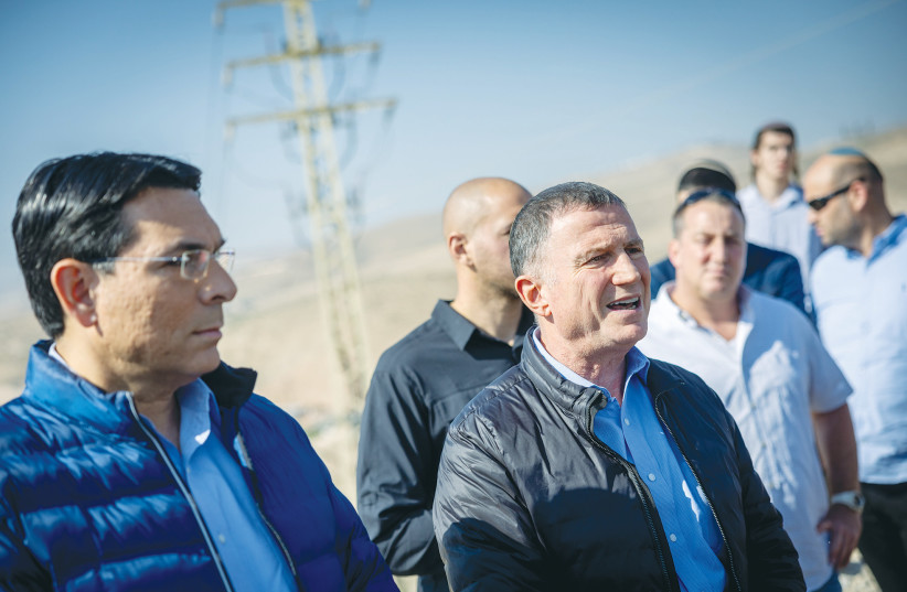  LIKUD MKS Danny Danon (left) and Yuli Edelstein are among the members of Knesset who have joined in writing a public letter under the heading of ‘Time for mutual responsibility.’  (credit: YONATAN SINDEL/FLASH90)