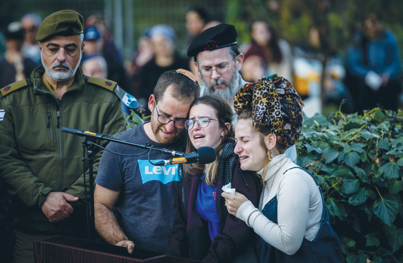  THE FUNERAL of brothers Hillel and Yagel Yaniv, killed in a Palestinian terrorist attack in Huwara on Sunday, takes place the following day at the Mount Herzl Military Cemetery in Jerusalem.  (photo credit: YONATAN SINDEL/FLASH90)