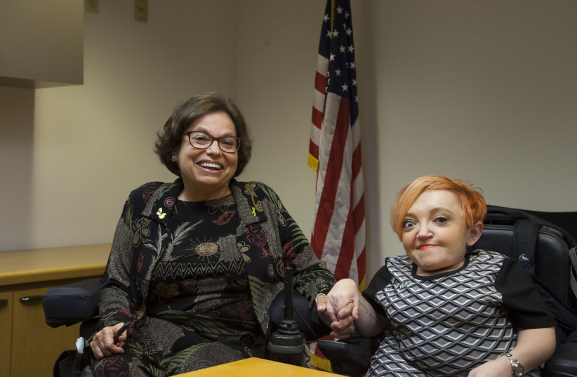  Disability rights activist Stella Young met with Judy Heymann (photo credit: FLICKR)