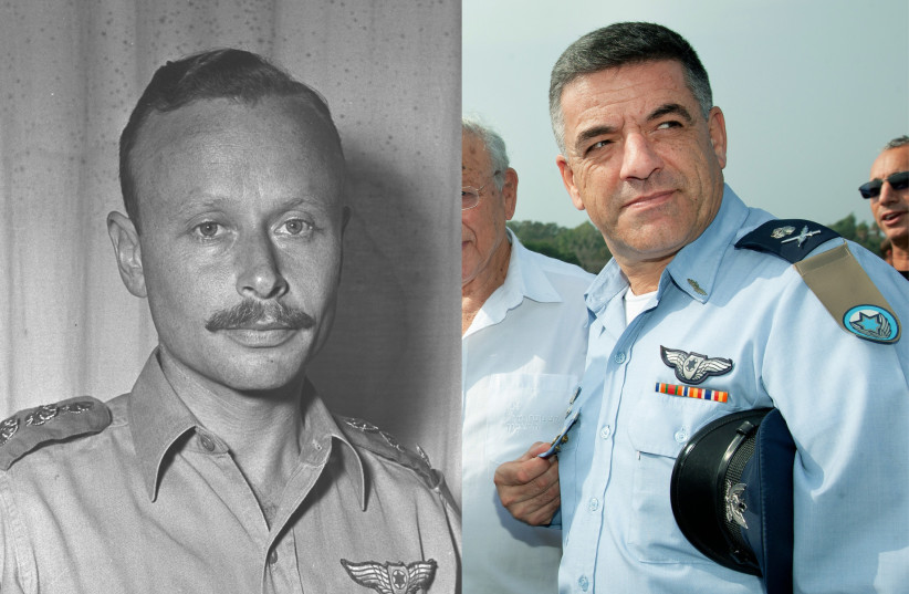  The ten living Israeli Air Force commanders spanning from 102-year-old Dan Tolkovsky (Left) to Amikam Norkin (right) have signed a letter warning of the impact of judicial overhaul on the Israeli Air Force, March 6, 2023. (photo credit: MOSHE SHAI/FLASH90, Wikimedia Commons)