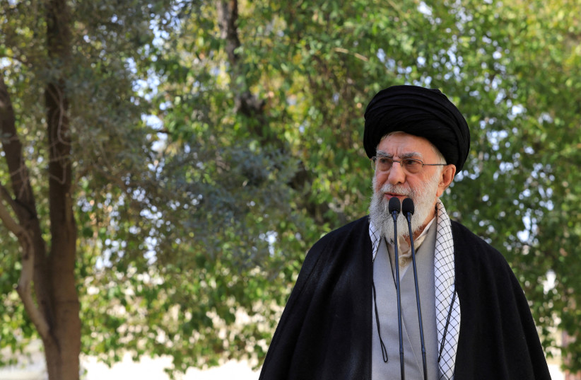  Iran's Supreme Leader Ayatollah Ali Khamenei speaks during the Arbor Day ceremony in Tehran, Iran March 6, 2023. (credit: Office of the Iranian Supreme Leader/WANA (West Asia News Agency)/Handout via REUTERS)