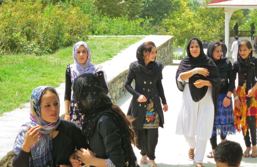  Afghan women in Kabul (photo credit: Wikimedia Commons)