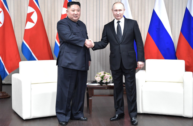 Kim Jong Un and Vladimir Putin (credit: Wikimedia Commons)