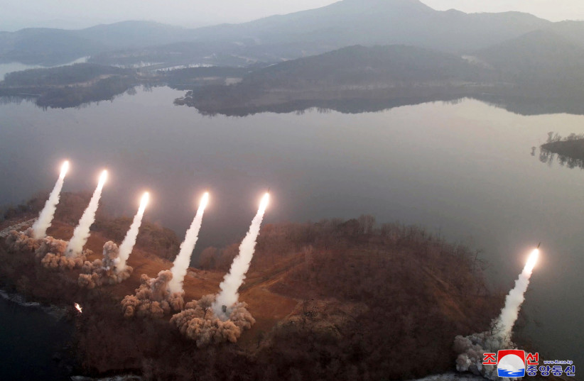  A general view of fire assault drill at an undisclosed location in North Korea March 10, 2023 in this photo released by North Korea's Korean Central News Agency (KCNA).  (credit: KCNA VIA REUTERS)