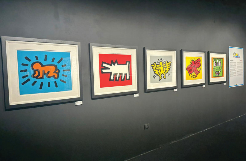  ‘RADIANT BABY’ by Haring (right).  (credit: SHANNA FULD)