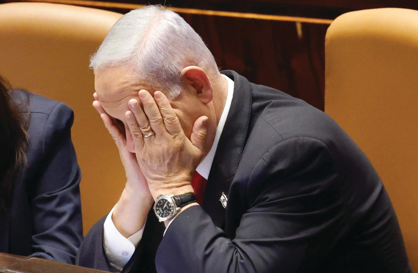  A WEARY Prime Minister Benjamin Netanyahu.  (credit: MARC ISRAEL SELLEM/THE JERUSALEM POST)