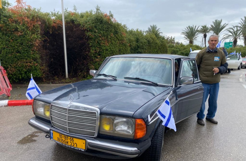 A black mercedes, similar to the one that was used during Operation Entebbe in 1976. (credit: AVSHALOM SASSONI/MAARIV)