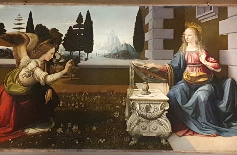  Leonardo Da Vinic's ''The Annunciation'' (credit: Wikimedia Commons)