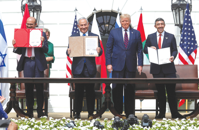  THE HISTORIC Abraham Accords, signed in 2020, have already led to rapid growth in trade and cooperation in a wide range of areas from investment and innovation to food security and health. (credit: TOM BRENNER/REUTERS)