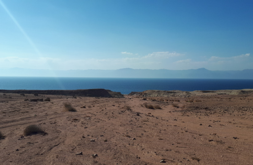  View from the Saudi Arabian shore of the Gulf of Aqaba looking towards the Sinai Peninsula. (credit: King Abdullah University of Science and Technology (KAUST))