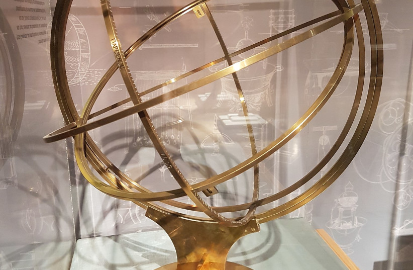  A reconstruction of what is thought to be a Ptolemy armillary sphere. (credit: Wikimedia Commons)