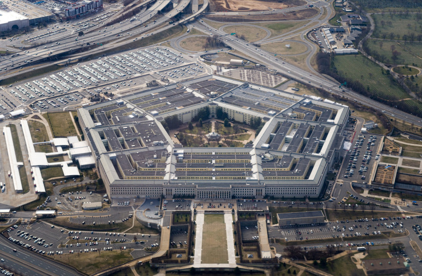  The Pentagon is seen from the air in Washington, U.S., March 3, 2022, more than a week after Russia invaded Ukraine.  (credit: JOSHUA ROBERTS/REUTERS)