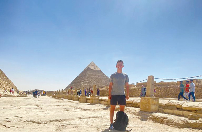  AT THE Pyramids in Giza. (credit: Isaac Ohrenstein)