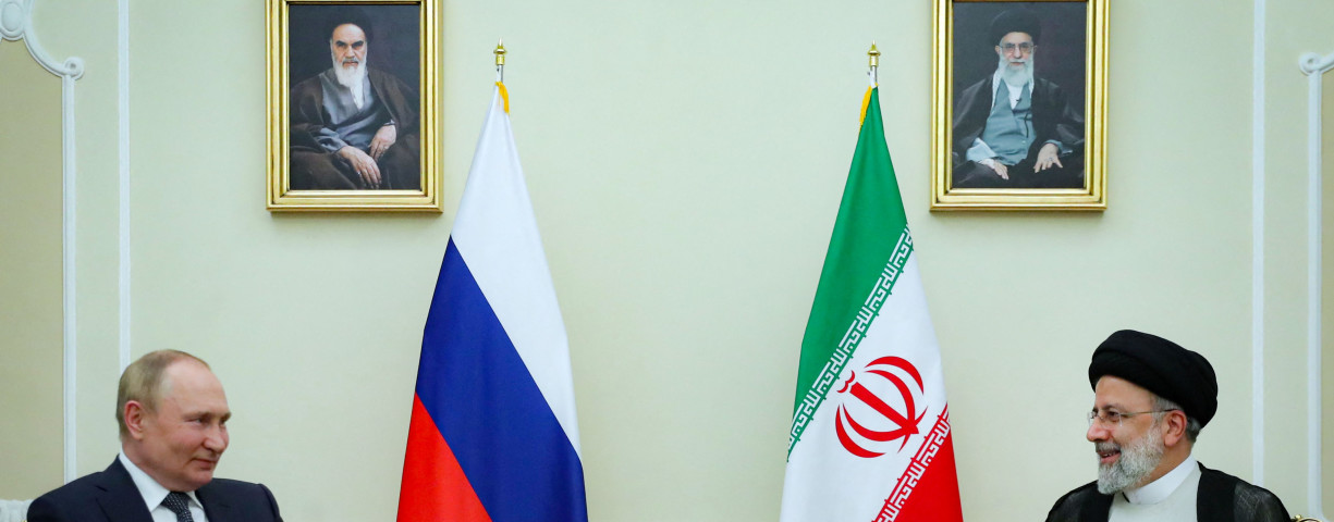 Russian President Vladimir Putin meets with Iranian President Ebrahim Raisi in Tehran, Iran July 19, 2022. 