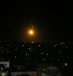 A flare dropped by the Israeli army lights up the sky in Rafah in the southern Gaza Strip on February 24, 2020.