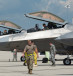  US Air Force pilots and aircraft mechanics of the 325th Fighter Wing secure F-22 Raptor aircraft relocating due to Hurricane Laura, shortly after their arrival at Wright-Patterson Air Force Base, Ohio, US August 23, 2020.