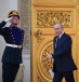 Russian President Vladimir Putin enters a hall in the Kremlin in Moscow on April 26, 2022. 
