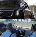  Screenshots from Israel Police video showing that an Israeli flag on Biden's vehicle was replaced with an American flag when entering east Jerusalem