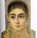  Mummy portrait found in Fayoum, Egypt.